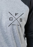 CFS Crossed Barbells Baseball-Shirt - Grau
